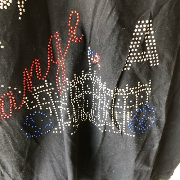 Barack Obama Beaded Tee XXL Cotton WOW! White Hous - Picture 3 of 6